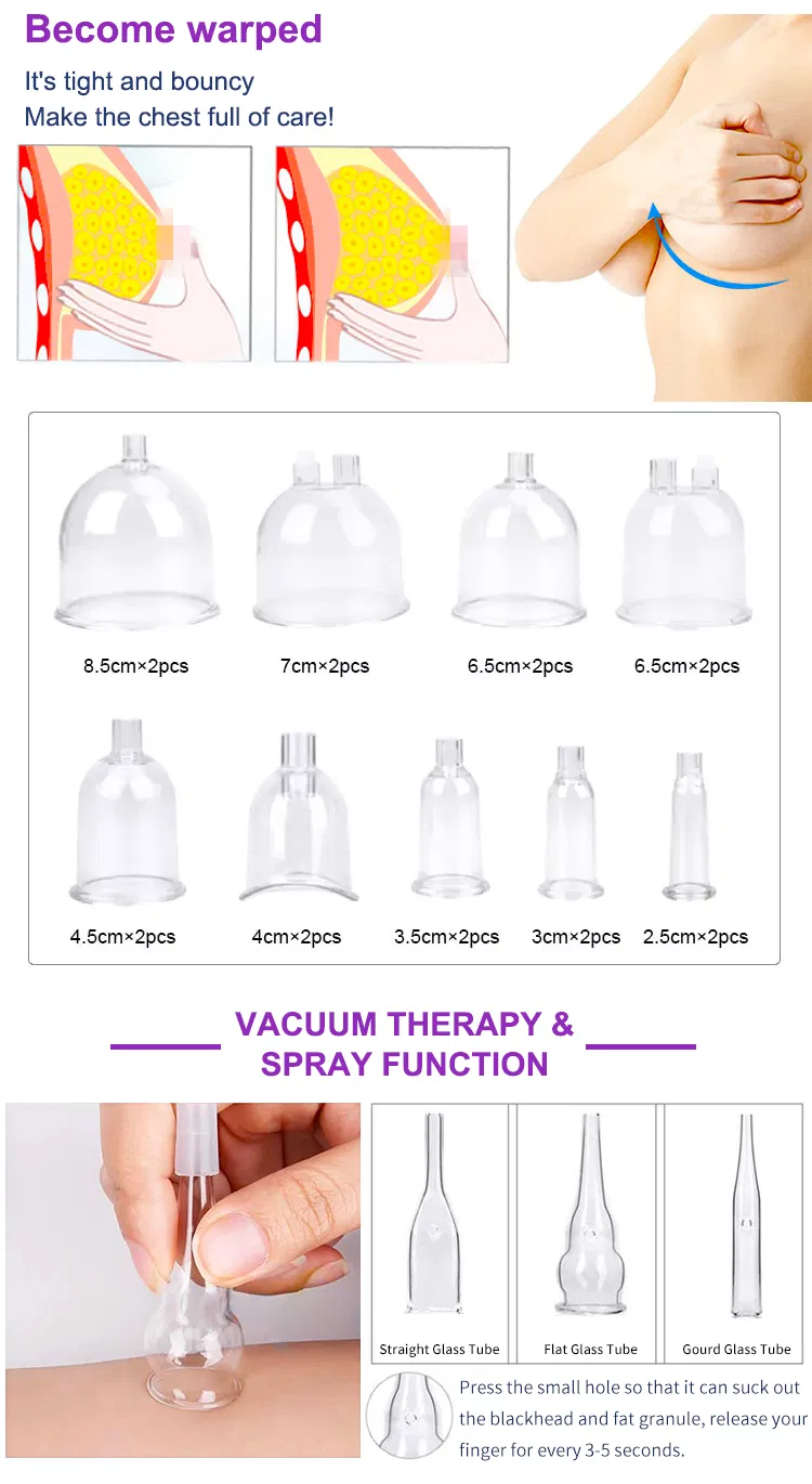 Vakuumsaugung Hintern Lifting Becher Pumpentherapie Brustvergrößerung Maschine 2