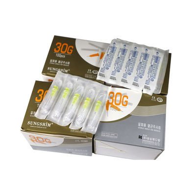 30G Meso Nadel 4mm Länge 304 Edelstahl 100pcs / Box für Hautfüllmittel