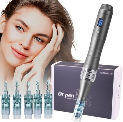 Dr. Pen Ultima M8 Professionelle Mikroneadling Dermapen USB Wiederaufladbar 5pcs 32Pin Patrone Nadel