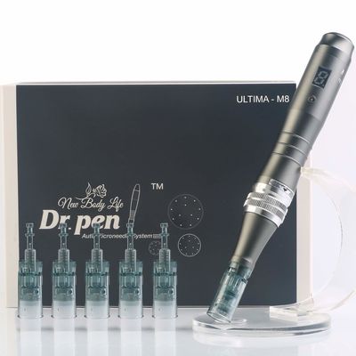 Dr. Pen Ultima M8 Professionelle Mikroneadling Dermapen USB Wiederaufladbar 5pcs 32Pin Patrone Nadel