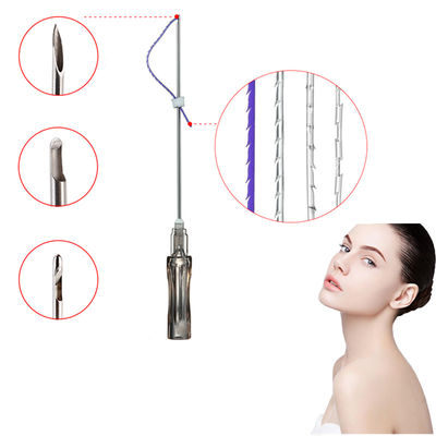 Polydioxanona Fio De Sutura Cannula Spinnnadel-Ziegel 2-1 3-1 4-1 5-1 3D 4D Lift Hilos Pdo Spinnnadelheben