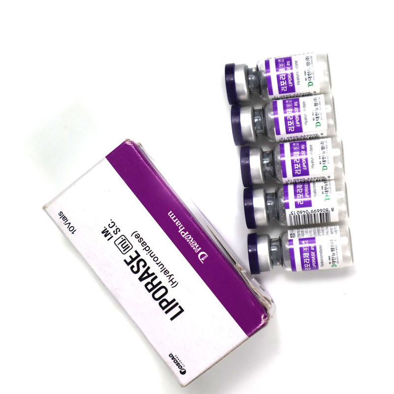 Liporase Hyaluronidase 1500iu Lyophilisierte 1500u 10 Durchstechflaschen zur Auflösung von HA-Säure Liporase